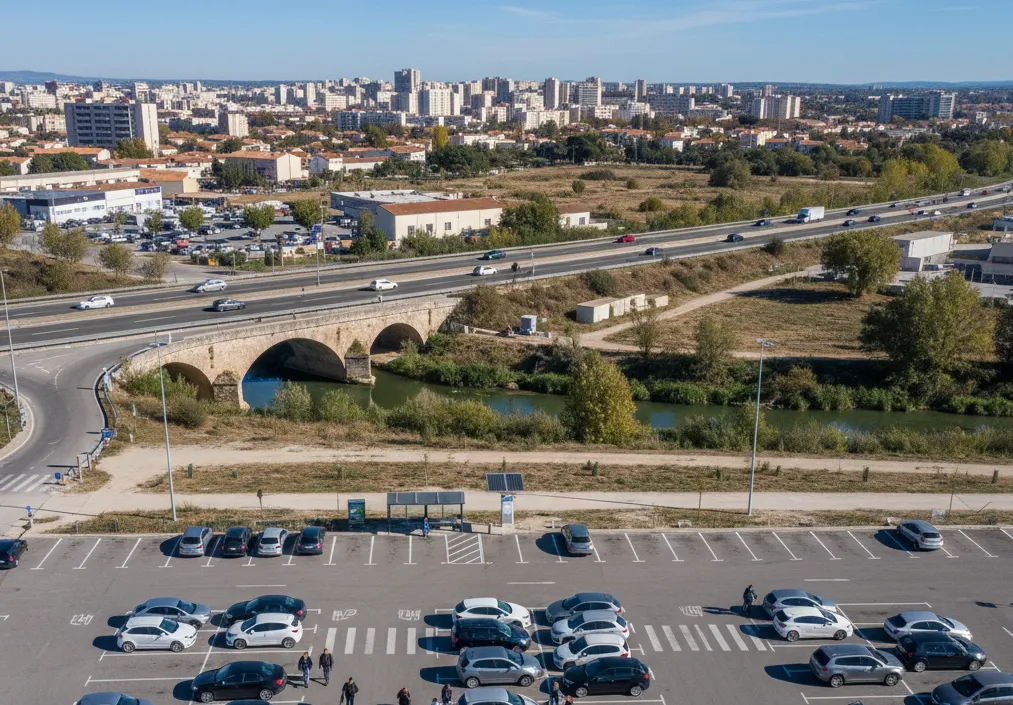 aire de covoiturage pont de l'arc