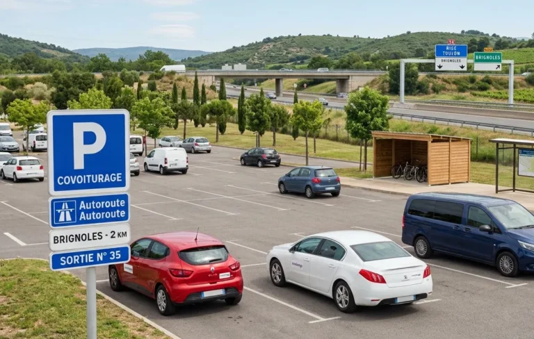 parking covoiturage autoroute brignoles