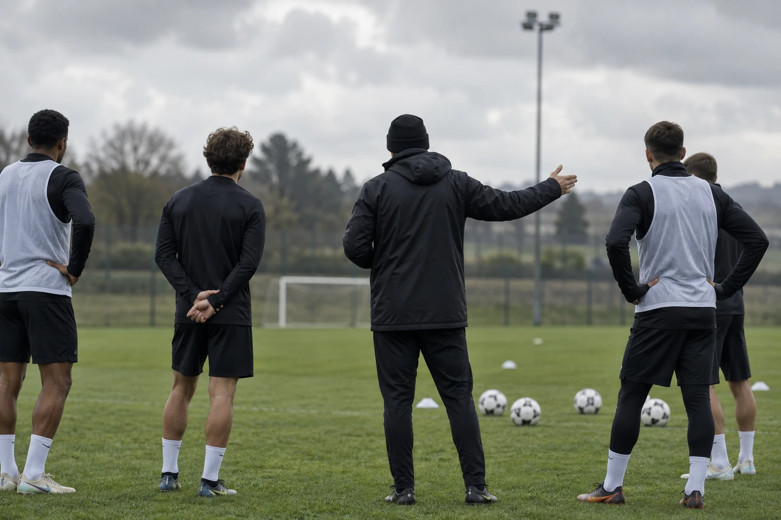 Séance d'entraînement de football, ambiance générique