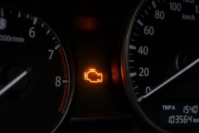 Voyant orange allumé sur le tableau de bord d'une voiture Citroën DS3